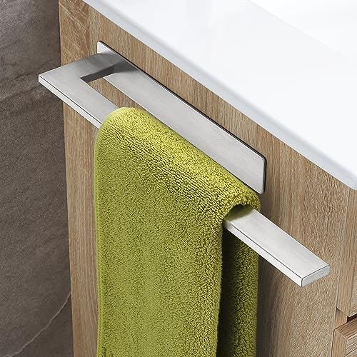 OETAMS Handtuchhalter Ohne Bohren Handtuchstange Selbstklebend Hantuchhalterung Bad Edelstahl Badetuchhalter Einarmig Handtuchhalter Gebürstet Silber 39cm