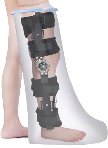 Apasiri Protection Platre Jambe Complète Adulte Etanche, Sac Douche Platre Réutilisable et Durable, Protege Platre Jambe Adulte Gardez Les Plaies et le Bandage au Sec