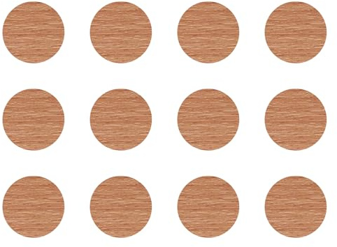 cyclingcolors 12x Abdeckkappen Selbstklebend 40 mm Schrank Regal Bohrloch Abdeckung zum kleben schutzkappen, Hêtre bavière