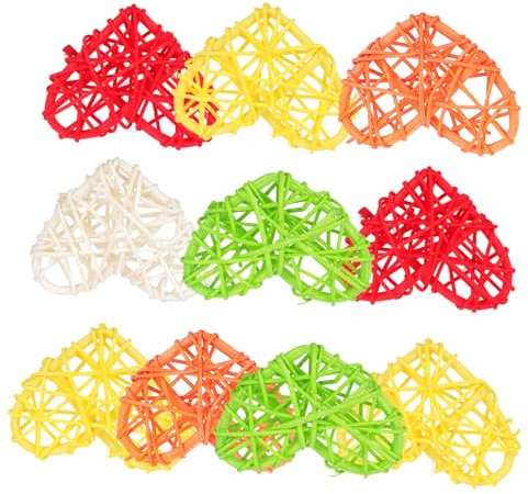 OSALADI 10stücke Teiliges Rattan Woven Dekorationskugeln Einfache Hängedeko Für Feste Hochzeiten Und Partys Zufällige Farben Natürliche Woven Materialien