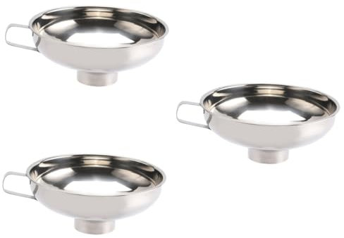 TOPBATHY 3pezzi Imbuto Inossidabile Imbuto Alimentare Per Marmellate e Sottaceti Facile Resistente