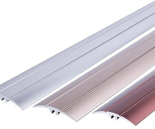 Alu Übergangsprofil Zierleisten 90CM*3 Stück Flach Bodenprofil Tür Übergangsschiene Ausgleichsprofil Für Türschwelle Und Verbindungsböden Lücken Von Laminatdielenfliesen(Silber,W:40MM)