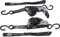 Hi-Q Tools Automatik Spanngurte 2er-Pack – S-Haken & Schlaufen – Schwarz