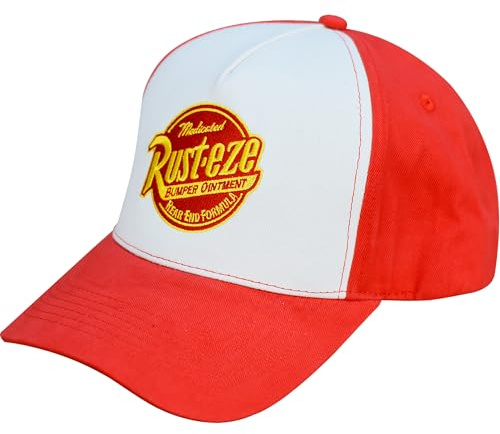 Disney Pixar Cars Baseball Cap, Cotton Adjustable Adult Hat, Red, One Size