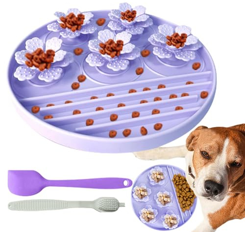 Pets Licky Mat,Tappetino per leccare per cani | Tappetino per cibo lento per cani con ventosa - Alimentatore lento per leccare i cuscinetti per gabbia per cani giocattolo da allenamento per ja