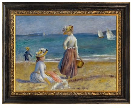 FOLKOR Vintage Black and Gold Frame for 8x10 Canvas Paintings, Classical Wood Ornate Frame For Stretched Oil Paintings Diamond Art Prints Class Artwork Designer Show, No Glass Cover & Back