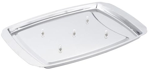 kesurpae Bandeja para tallar Carne con púas Antideslizantes, fácil manejo, Bandeja para Carne con púas de Acero Inoxidable, Tabla para tallar Carne de Acero Inoxidable