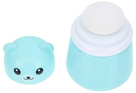 TOYANDONA Bären Puderquasten Kasten Babypuder Aufbewahrungsbox Aus Kunststoff Tragbar Auslaufsicher Für Lose Talkumpuder Unterwegs