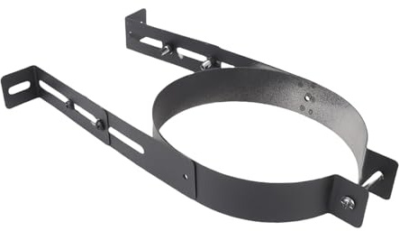Chimney Pipe Holder Bracket Sturdy Stainless Steel Fireplace Chimney Wall Bracket, Adjustable Chimney Pipe Holder Flue Liner Clamp Fireplace Pipe Fixing Accessory