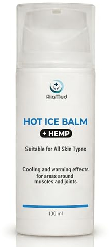 Hot Ice Balm with Hemp Oil, Cooling & Warming Muscle Massage Gel, Dual Action Recovery for Before & After Activity, 100ml