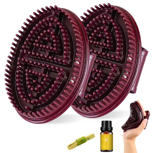 Meridian Brush Massage Body,Beauty Salon Professional Custom MeridianBrush Set,Meridian Pressure Brushes,Full Body Massages Brush with Essential Oil,Full Bodys Relaxation Comb Massage Tools (2 Set)