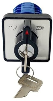 YMW26 LW26-20YS2/4 Controllo elettrico a doppia potenza 20A 4 poli 3 posizioni 110V-OFF-220V con commutatore a chiave Manopola rotante Interruttore a camma