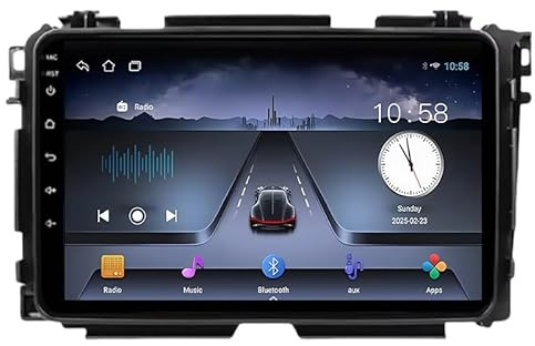Android 15 Car Stereo for Honda HRV 2015-2020, 9 Inch HD Touch Screen Car Radio Video Multimedia Player with Bluetooth And Navigation And Backup Camera,8 Core 4G+Wifi 8G+128G