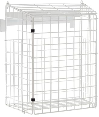 House Of Home Large Letterbox Cage for PVC Doors – Internal Mail Catcher & Letter Guard – Secure Metal Wire Post Holder – Prevents Mail Falling, Pet & Child Safe (White)