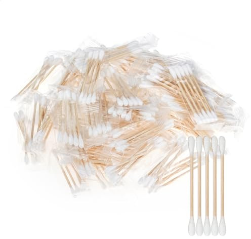 Bastoncillos de algodón, bastoncillos con punta de algodón, empaquetados individualmente, hisopos de algodón de doble extremo. Adecuado para limpieza de oídos, aplicación de maquillaje, hoteles y