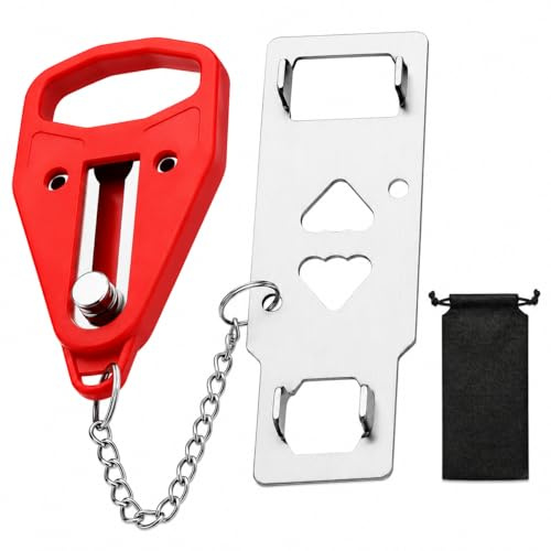 Portable Door Lock, Home Security Door Lock, Hotel Door Lock Travel Safety Without Drilling Stainless Steel Travel Door Security Device, Portable Hotel Security for Home Apartment