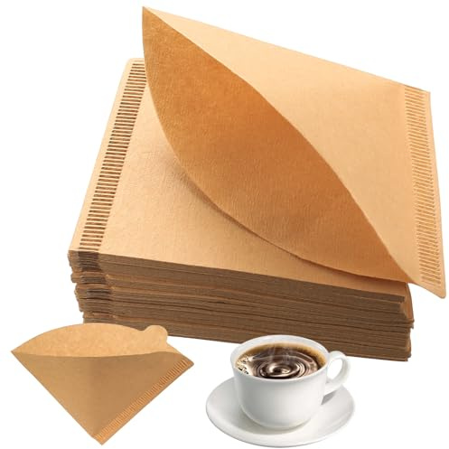 200 filtri di carta per caffè taglia 1, filtri di carta per caffè, compatibili con carta da filtro a cono non sbiancata di misura 01, per macchine da caffè a goccia (1-2 tazze)