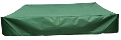 Peosaard Copertura Protettiva Impermeabile per sabbiera, Copertura Quadrata per sabbiera Impermeabile Antipolvere Protettiva con Coulisse Verde XL, con Coulisse