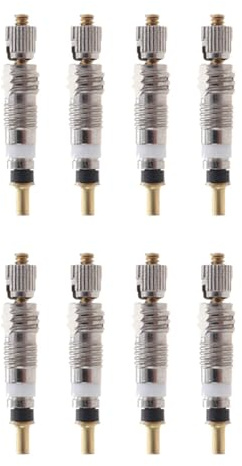HEMOTON 8 pièces Noyaux de Valve Style Français Tubeless Vélo Route Cuivre Nickelé Résistant Corrosion pour Remplacement Étanche