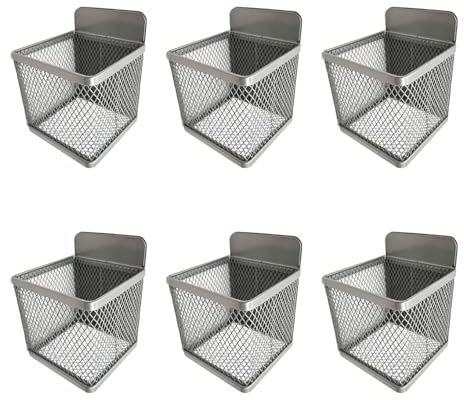 BAOFUYA Organizzatore Magnetico per Bustine di tè Organizzatore Magnetico per Bustine di tè da 6 Pezzi, Supporto per in Metallo per Piano di Lavoro della del Frigorifero Nan (grigio argento)