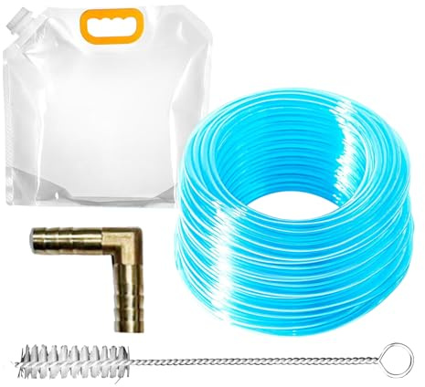 Kit Raccolta Sciroppo d Acero – Beccuccio a L Tubo Silicone Alimentare | Raccolta | Sacca Riutilizzabile 5L Tubazione Antigelo Produzione Domestica Acqua di Betulla
