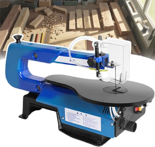 Sushangmao Sierra De Marquetería Eléctrica Pro-Grade De 16 | Velocidad Variable De 550 A 1650 RPM, Mesa De Aluminio 45°, Soplado Automático Polvo, Cambio Hoja Sin Herramientas StandardModel