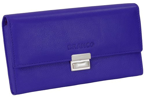 Branco Portefeuille, porte-monnaie de serveur/taxi, en cuir de vachette robuste et moderneDifférentes couleurs - Bleu -