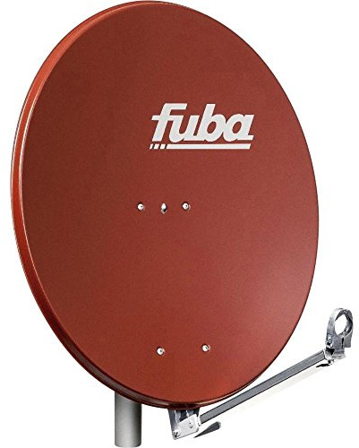 Fuba DAL 800 R Aluminium Satellitenschüssel 80cm rot - Sat-Antenne/Sat-Spiegel - Klapptragarm mit Kabeldurchführung, LNB-Halterung und Rückenteil aus Aluminium-Druckguss