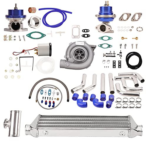 maXpeedingrods T3 T4 T04E Turbocompressore Universale Kit Turbocharger include Intercooler Wastegate kit tubi 500HP?MAGAZZINO EUROPEO?