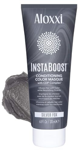 ALOXXI InstaBoost Conditioning Color Mask in Silver Fox, Deposits Silver Color and Deeply Conditions Hair, 6.8 Fl Oz