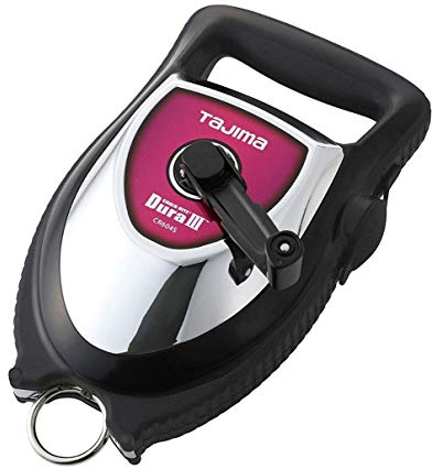 TAJIMA Chalk Line - Chalk-Rite Dura III Chalk Box with 150ft Extreme Bold 2.8 mm Snap Line & Integrated Handle Release - CR604S