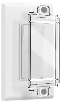 Magnetic Light Switch Guards, ILIVABLE Light Switch and Outlet Cover for Flat Modern Switches, Not Child Proof (Clear, 2 Pack)