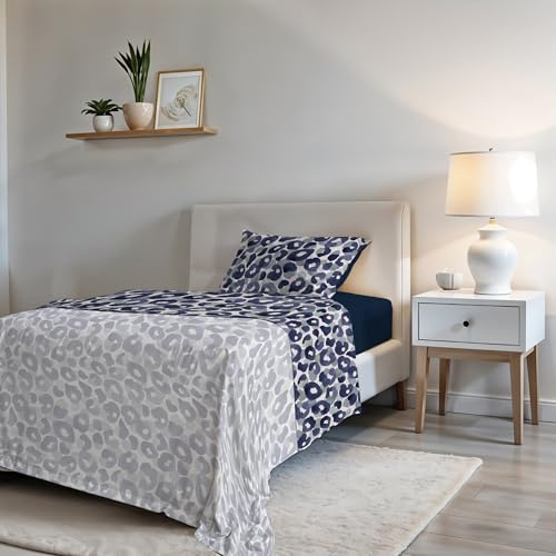 Set Lenzuola Letto Fashion, Made in Italy- Completo Letto in Morbida Microfibra, Lenzuolo Sotto con Angoli, Telo Sopra 180x270 e Federa con Patella Interna, Piazza e Mezza, Wild