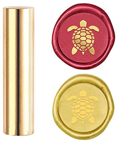 craspire Wachs Siegelstempel Meeresschildkröte Siegel Wachsstempel 15mm Mini Messing Siegelstempel Säulensiegelwachs Für Hochzeitseinladung Umschlag Verschönerung Dekorationskarte