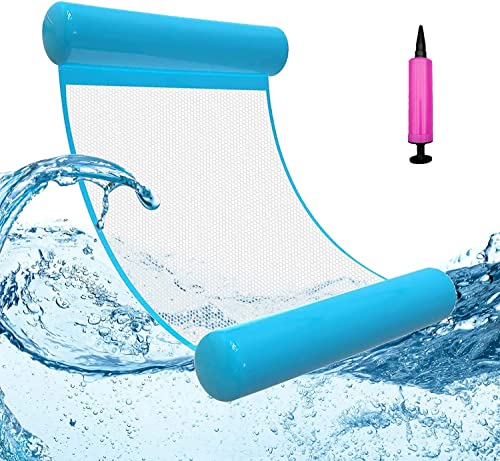 Amaca Galleggiante, Materassino per Piscina Amaca Gonfiabile Piscina Amaca Mare 4 in 1 Poltrona Galleggiante Piscina Materasso Piscina