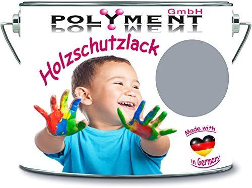Polyment GmbH - Vernice protettiva per legno, resistente alle intemperie, protezione a lungo termine dagli agenti atmosferici, colore protettivo per legno RAL 7040 grigio