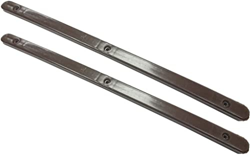 Schubladenschienen, flach, Kunststoff, 310 x 16 x 6 mm, Braun, 10 Paar