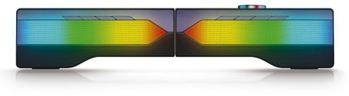 RED5 Bluetooth Light Up Sound Bar Detachable RGB LED USB Colour Changing Speaker