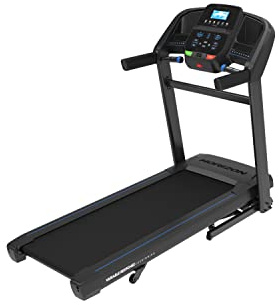 Horizon Fitness T202 Foldable Treadmill Running Machine with Incline, Fitness & Cardio, Lightweight Folding Treadmill with Bluetooth Speakers, EasyDial Controls, Tablet Holder, 325lb Capacity