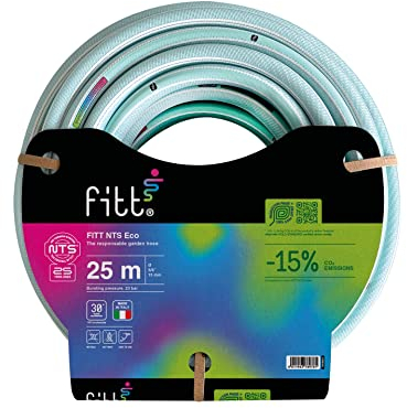 FITT NTS ECO 5/8 (15 mm) 25 m - Tubo da giardino per irrigazione, robusto e malleabile, per uso Intensivo. Più leggero e sostenibile