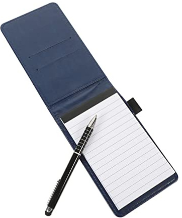 NUOBESTY A7 Notizbuch aus Pu Leder mit Stift Kompaktes Schreibheft zum Ordnen von Notizen für Büro Schule und Konferenzen