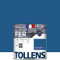 Tollens - Peinture extérieure fer 2 en 1 - Ultra Résistante - Protection antirouille - Laque Riche en Résine - Sans Sous-Couche - Entretien Facile - Brillant - Bleu Bretagne - 2L = 32m2