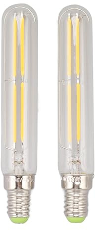 Spacnana 6 Uds Bombilla de Tubo LED 4W E14 2300K Bombillas de Lámpara de Luz Tubular T20x120 220-240V para Iluminación del Hogar (Transparente)