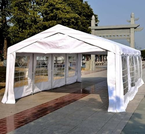 Car Port Shelter Outdoor Garden Party Wedding Tent Portable Garage Storage Large Awning Canopy Shed Marquee Heavy Duty Structure Gazebo Sun Shade (8x4m)