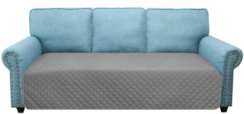 Granbest Wasserabweisend Sofabezug 3 Sitzer rutschfeste Sofaschutz, Waschbare Couchbezug für Kinder, Haustiere, Hunde, Katzen Sofa Kissenbezug Vier Jahreszeiten Universell (3-Sitzer, Hellgrau)