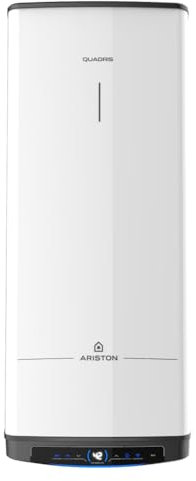 Ariston Quadris WiFi 100L, Chauffe Eau Électrique Compact, Intelligent, Connecté, Stéatite, 25% d'Économie d'Énergie, Eco Evo, Fabriqué en France, Gain de place jusqu'à 1m2 au sol