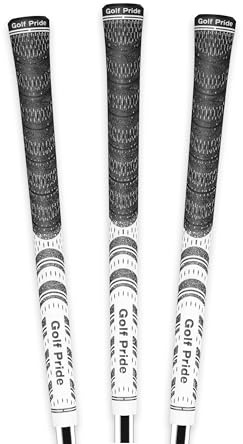 Golf Pride MCC Golf Club Grip - All-Weather Hybrid Grip - Brushed Cotton Cord & Pebbled Texture - Moisture-Wicking Technology - Standard - White - 3 Pack