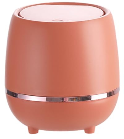 Surakey Poubelle de Table avec Couvercle Pop-up, Mini Poubelle en Plastique, Petite Poubelle de Table pour Cuisine, Salle de Bain, Bureau, Toilettes (16cm x 16cm, Orange)