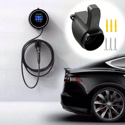 BAAQII EV Ladekabelhalter Typ 2 Stecker Elektroauto Ladepistole Feststeckdose Werkzeug Elektrofahrzeug Wandhalterung Ladekabel Organizer Wandhalterung für die meisten EU-Standards