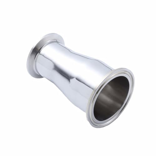 LEFTART 2 X 1.5'' Sanitary SS304 Stainless Steel Tri Clover Compatible Clamp Reducer, For Pipes Fittings Tri Clamp Hose Connectors